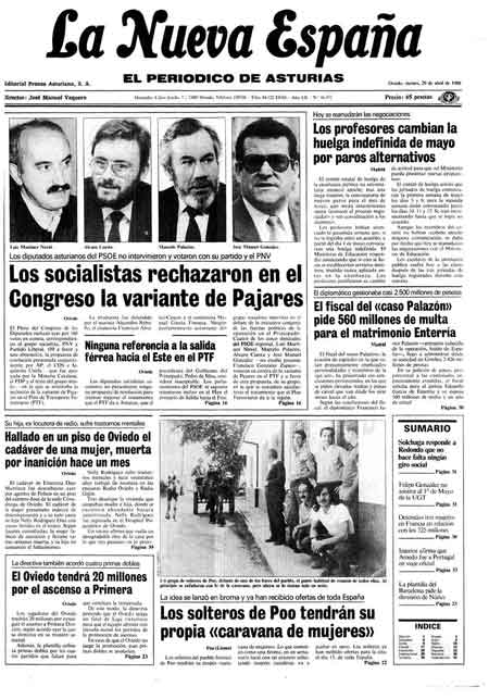 Portada Viernes 29 de  de 1988