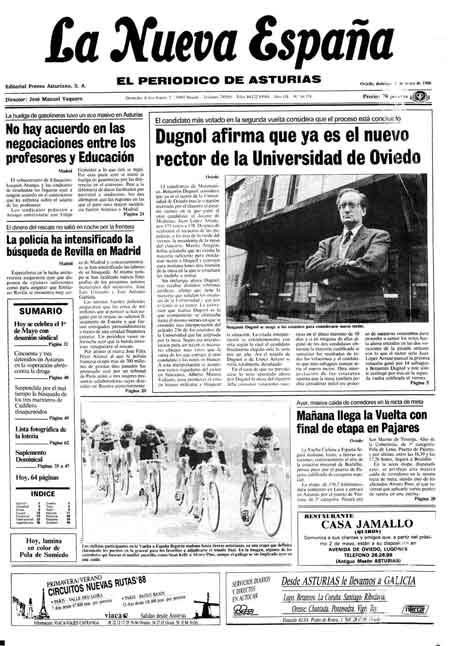 Portada Domingo 1 de  de 1988