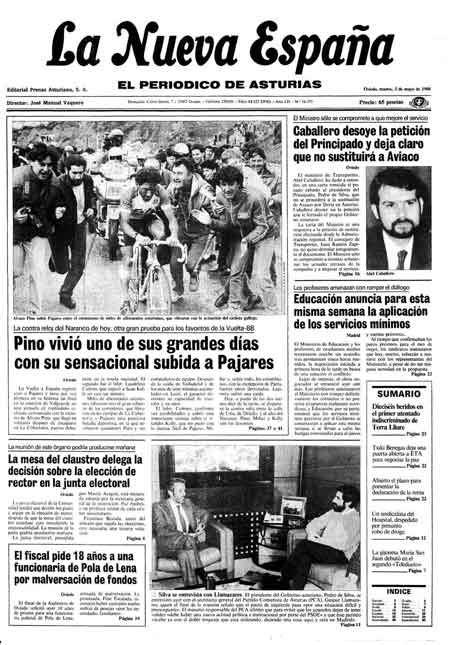 Portada Martes 3 de  de 1988
