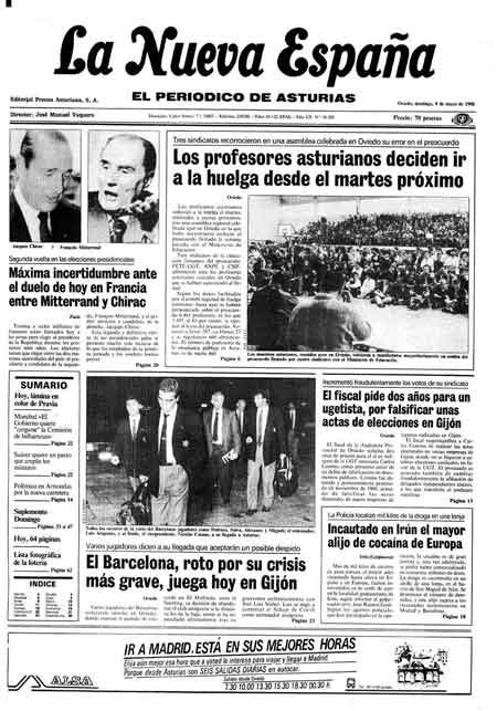 Portada Domingo 8 de  de 1988