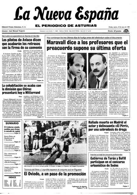 Portada Martes 10 de  de 1988
