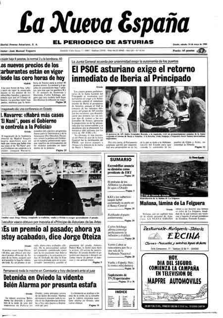 Portada Sábado 14 de  de 1988