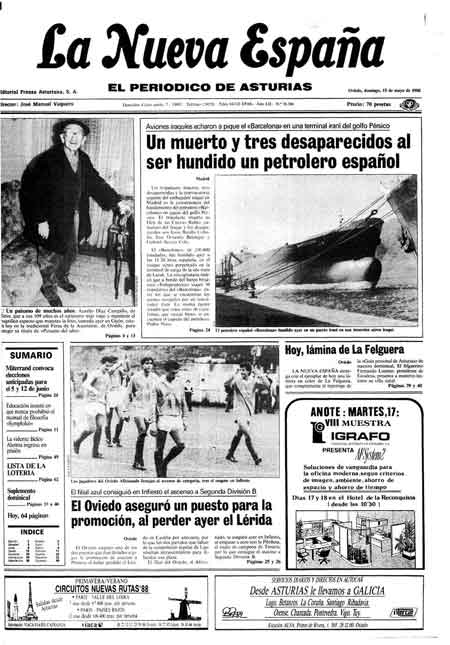 Portada Domingo 15 de  de 1988
