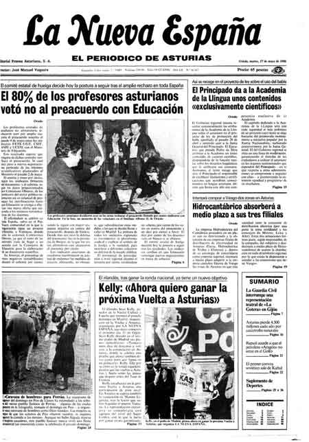 Portada Martes 17 de  de 1988