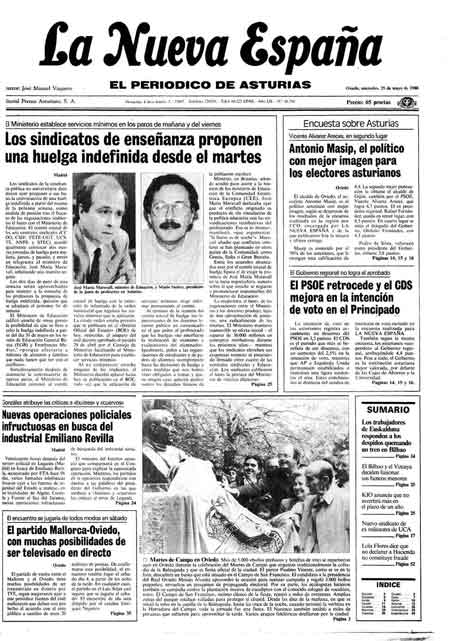 Portada Miércoles 25 de  de 1988