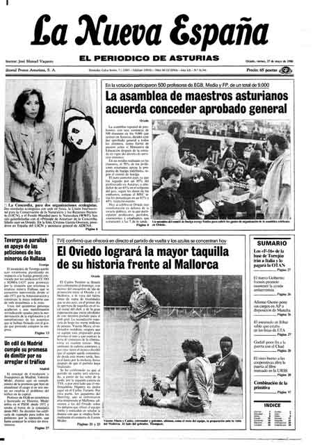 Portada Viernes 27 de  de 1988
