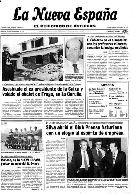 Portada Sábado 28 de  de 1988