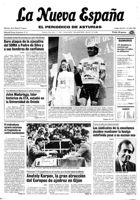 Portada Miércoles 1 de  de 1988