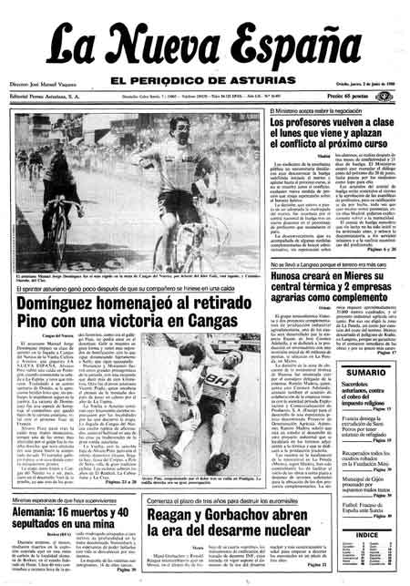 Portada Jueves 2 de  de 1988