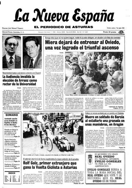 Portada Martes 7 de  de 1988