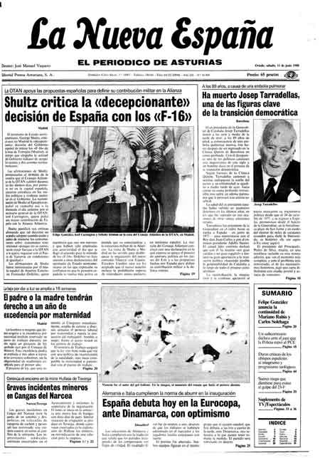 Portada Sábado 11 de  de 1988
