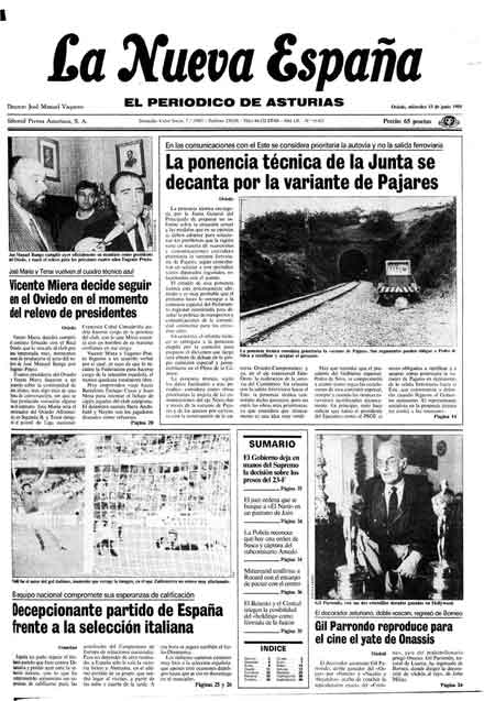Portada Miércoles 15 de  de 1988