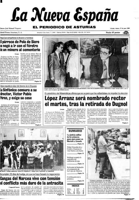 Portada Viernes 17 de  de 1988
