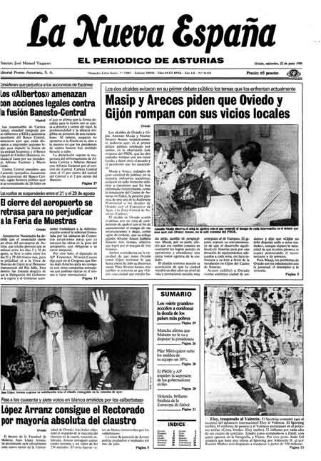 Portada Miércoles 22 de  de 1988