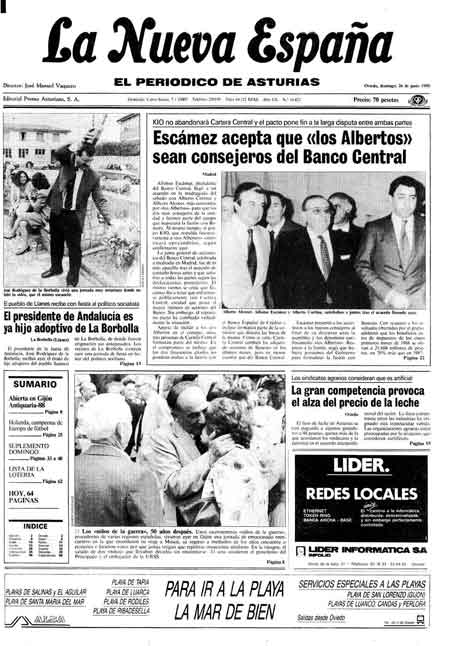 Portada Domingo 26 de  de 1988