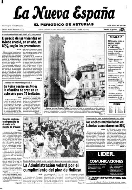 Portada Martes 28 de  de 1988