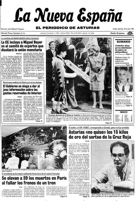 Portada Miércoles 29 de  de 1988