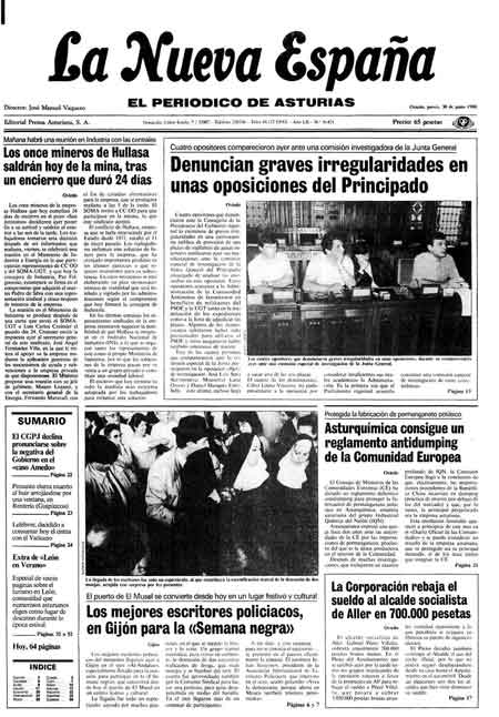 Portada Jueves 30 de  de 1988