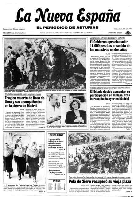 Portada Sábado 2 de  de 1988