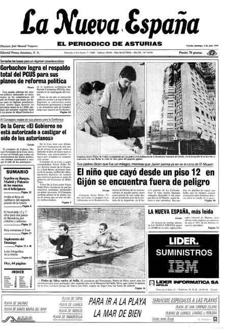 Portada Domingo 3 de  de 1988