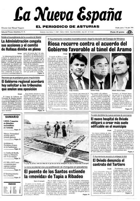 Portada Jueves 7 de  de 1988