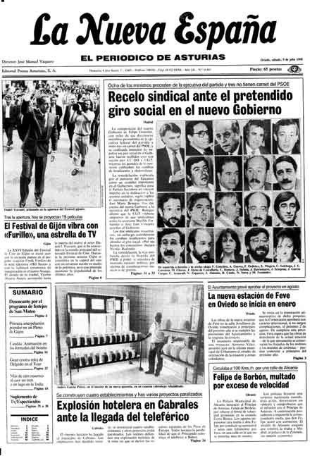Portada Sábado 9 de  de 1988