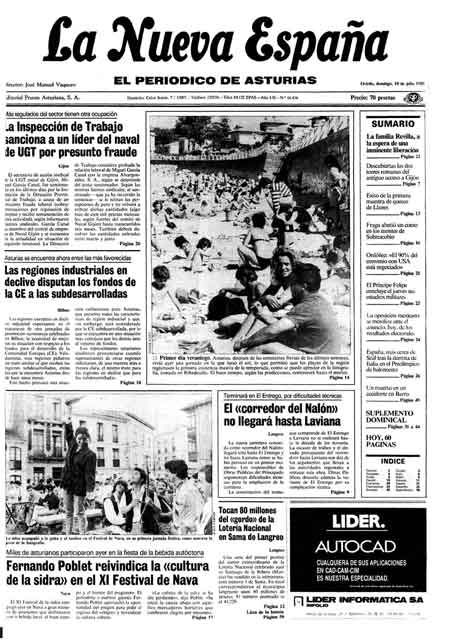 Portada Domingo 10 de  de 1988