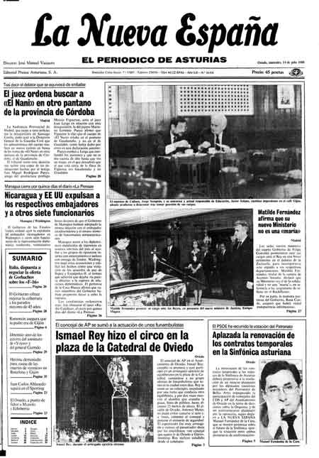 Portada Miércoles 13 de  de 1988