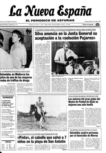 Portada Miércoles 27 de  de 1988