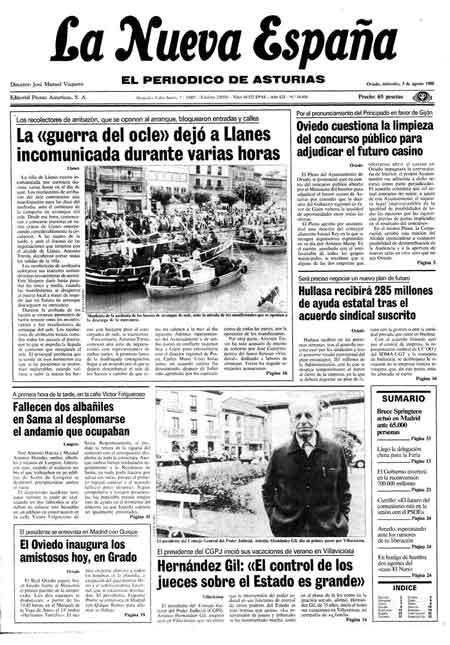 Portada Miércoles 3 de  de 1988