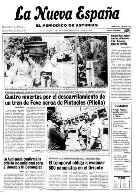 Portada Jueves 4 de  de 1988