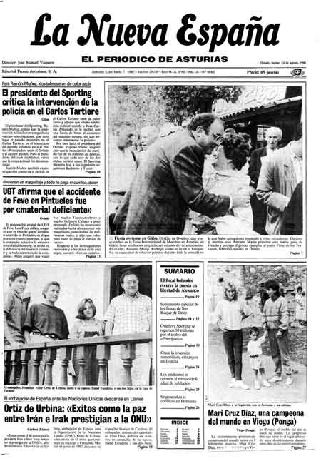 Portada Viernes 12 de  de 1988