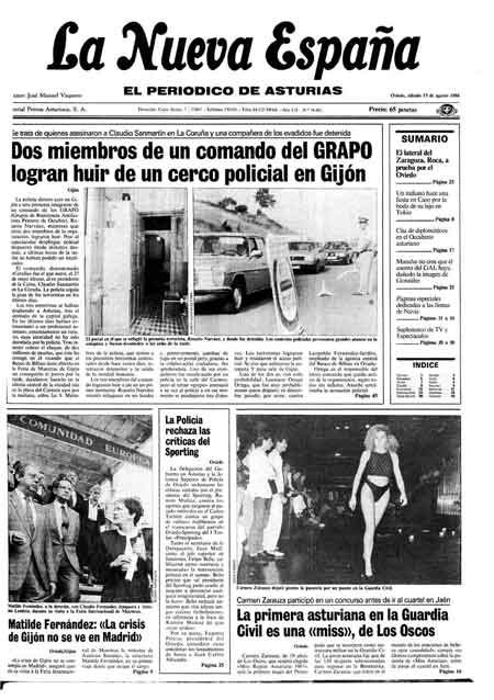Portada Sábado 13 de  de 1988