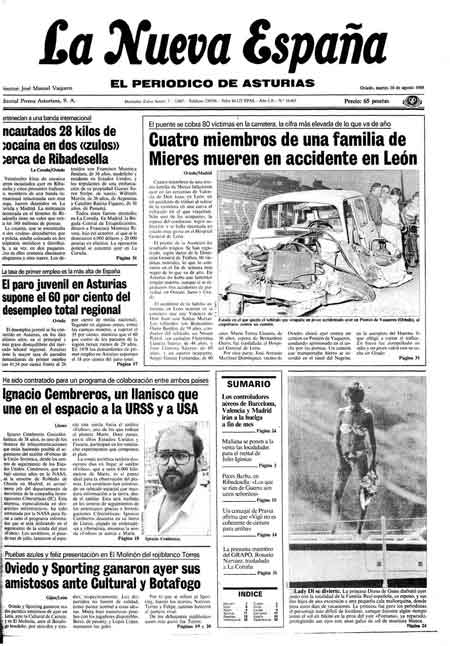 Portada Martes 16 de  de 1988