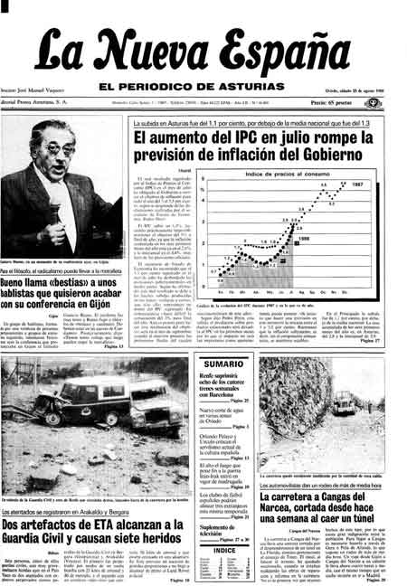 Portada Sábado 20 de  de 1988