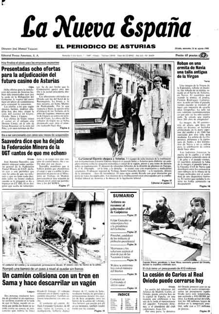 Portada Miércoles 31 de  de 1988