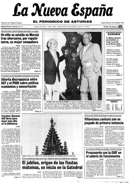 Portada Miércoles 14 de  de 1988