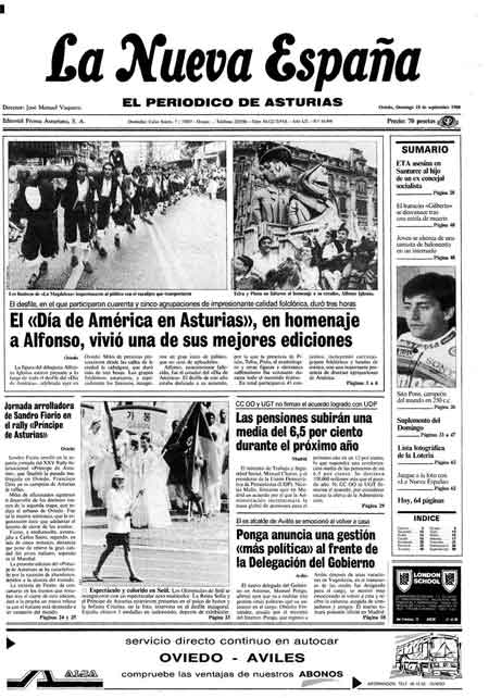Portada Domingo 18 de  de 1988