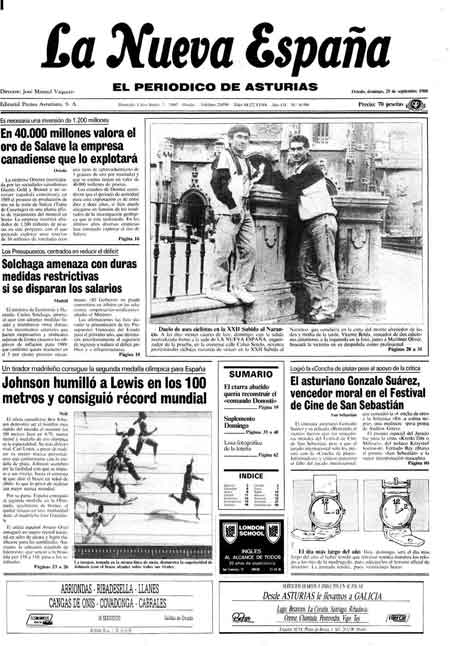 Portada Domingo 25 de  de 1988
