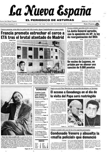 Portada Jueves 24 de Noviembre de 1988