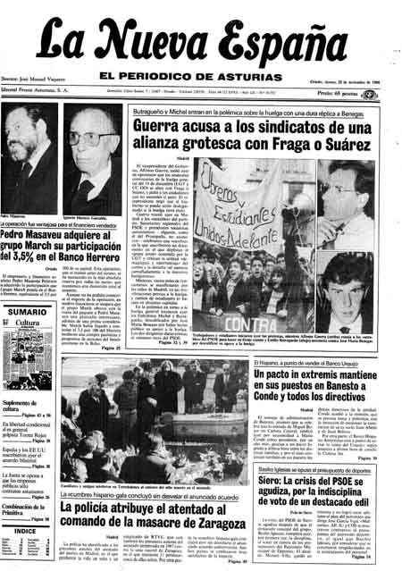 Portada Viernes 25 de Noviembre de 1988