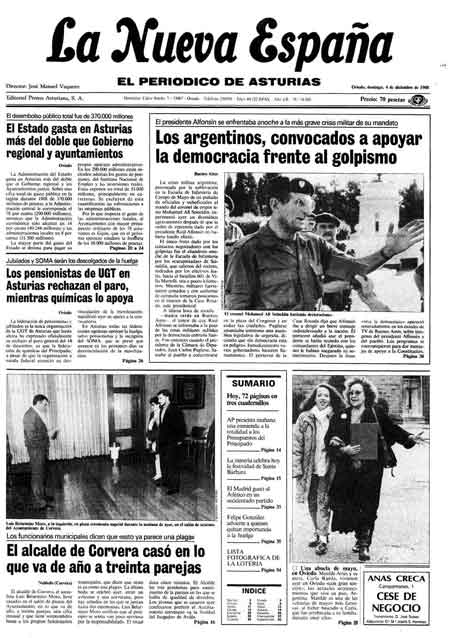 Portada Domingo 4 de Diciembre de 1988