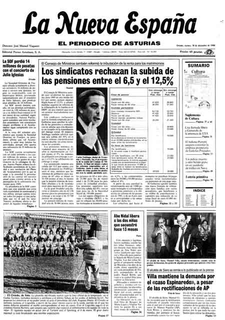 Portada Viernes 30 de Diciembre de 1988