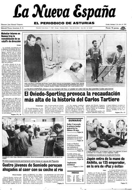 Portada Domingo 8 de  de 1989