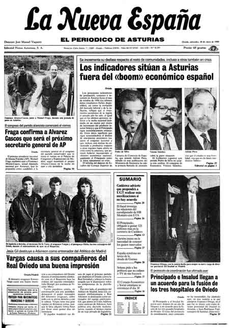 Portada Miércoles 18 de  de 1989