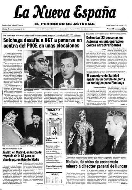 Portada Viernes 27 de  de 1989