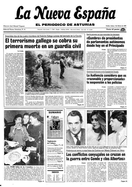 Portada Viernes 3 de  de 1989