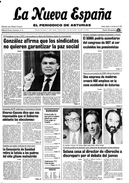 Portada Sábado 11 de  de 1989