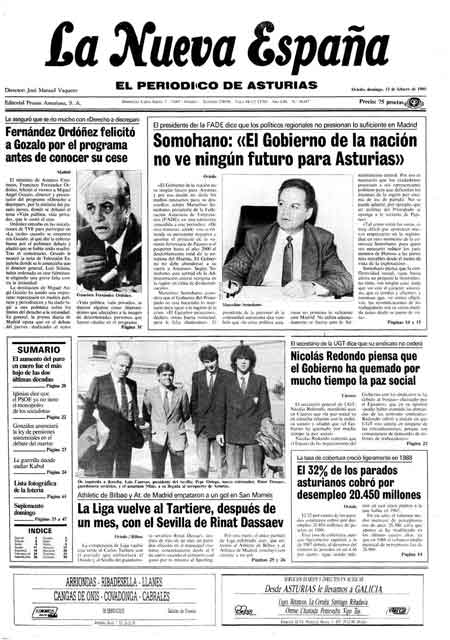 Portada Domingo 12 de  de 1989