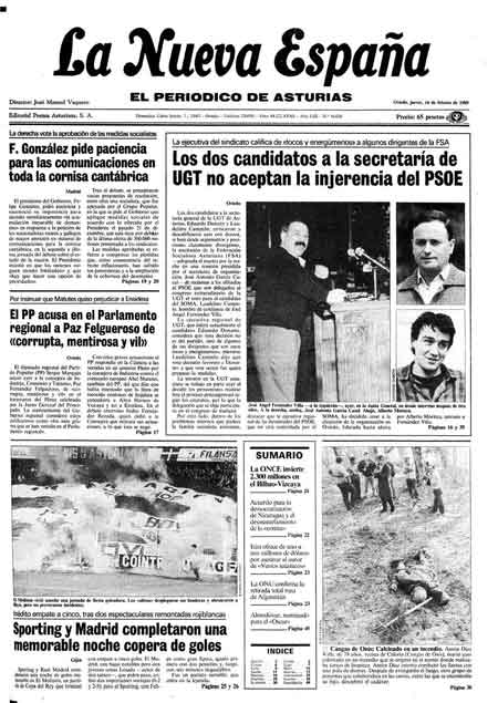 Portada Jueves 16 de  de 1989